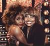 Tina Turner hugging Tina Turner